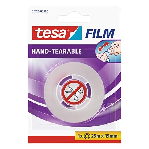 Cinta adhesiva tesafilm sin tijeras 25 mt x 19 mm