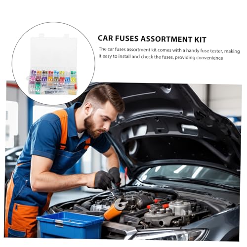 Kit de fusibles para automóvil Gatuida, 300 piezas, con probador de fusibles mini, resistente a altas temperaturas, de aluminio, apto para autos, camiones, RV y motocicletas miniatura 3