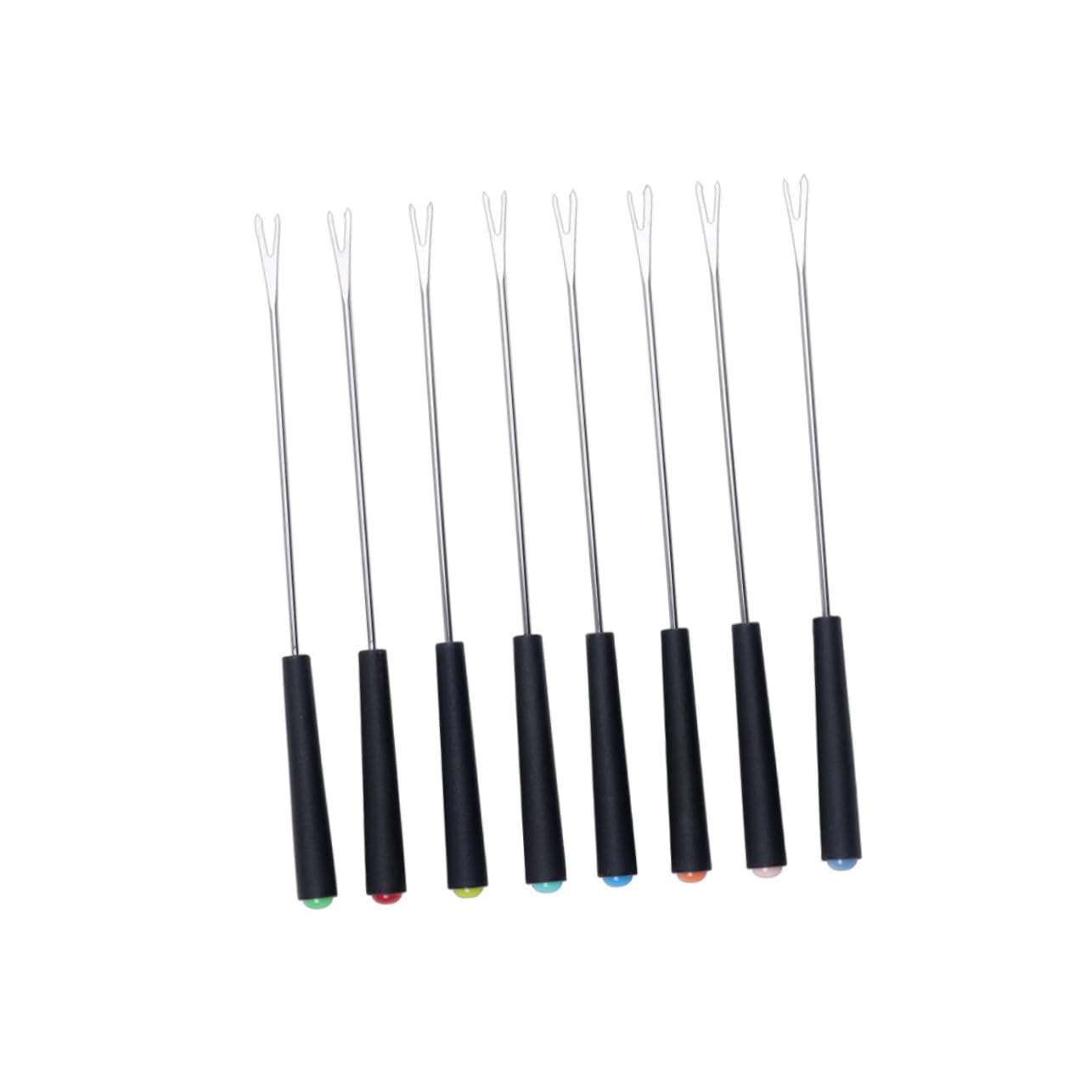 8pcs Stainless Steel Fondue Fork Stainless Steel Fork Fruit Food Fork Dessert Fork
