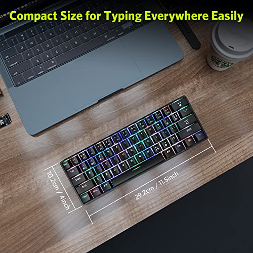 Teclado Mecánico Gamer F-SG61 Inalámbrico y Cable miniatura 7