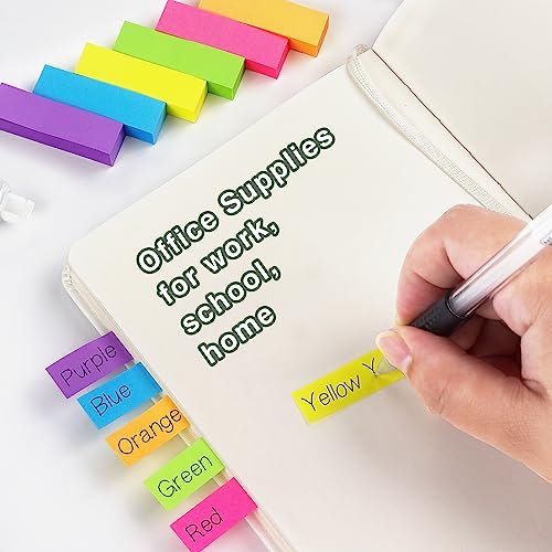 30 Pads 0.5x1.8 Sticky Notes Flags Tabs Page Markers 6 Bright Color Sticky Index Tabs Page Flags 80 Sheet/Pad