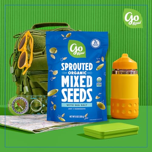 Image of Go Raw Organic Sprouted Mixed Seeds, 13 oz, Unsalted, Keto, Kosher, Superfood