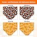 SZEE Hundehalstuch Halloween Kostüm Hunde Bandana for Dogs,Geschenk Deko mit Kürbis Motiv, Kopftücher Waschbarer Hundehalstücher für Kleine/Mittel/Große Hunde und Katzen Haustier, Orange+Schwarz, L