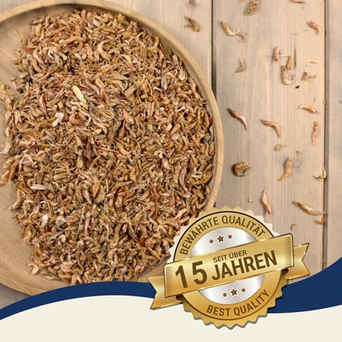 Lyra Pet® 1 kg Shrimps getrocknet | Sonnengetrocknete Garnelen als Tierfutter | Reich an Proteinen & Omega-3-Fettsäuren | Natürliches, artgerechtes Futter für Fische, Vögel, Hunde, Katzen & Reptilien