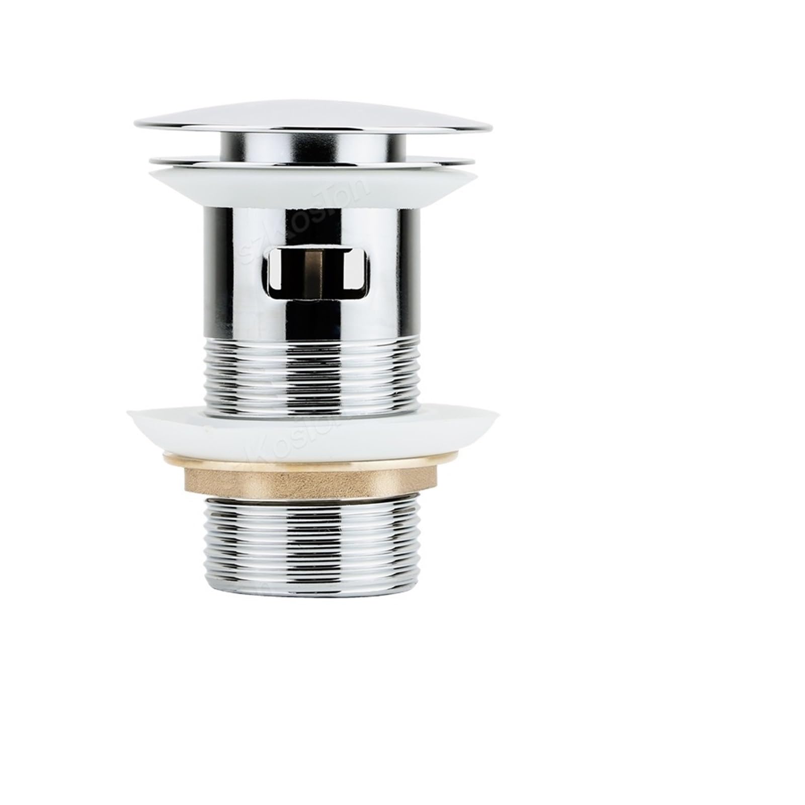 Rtbvghjik Stainless Steel-A Bathroom Basin Sink Brass Pop Up Drain Waste Stoppers With Or Without Overflow Hole Washbasin Faucet Accessories For Bathroom Sinks(Stainless Steel-A)