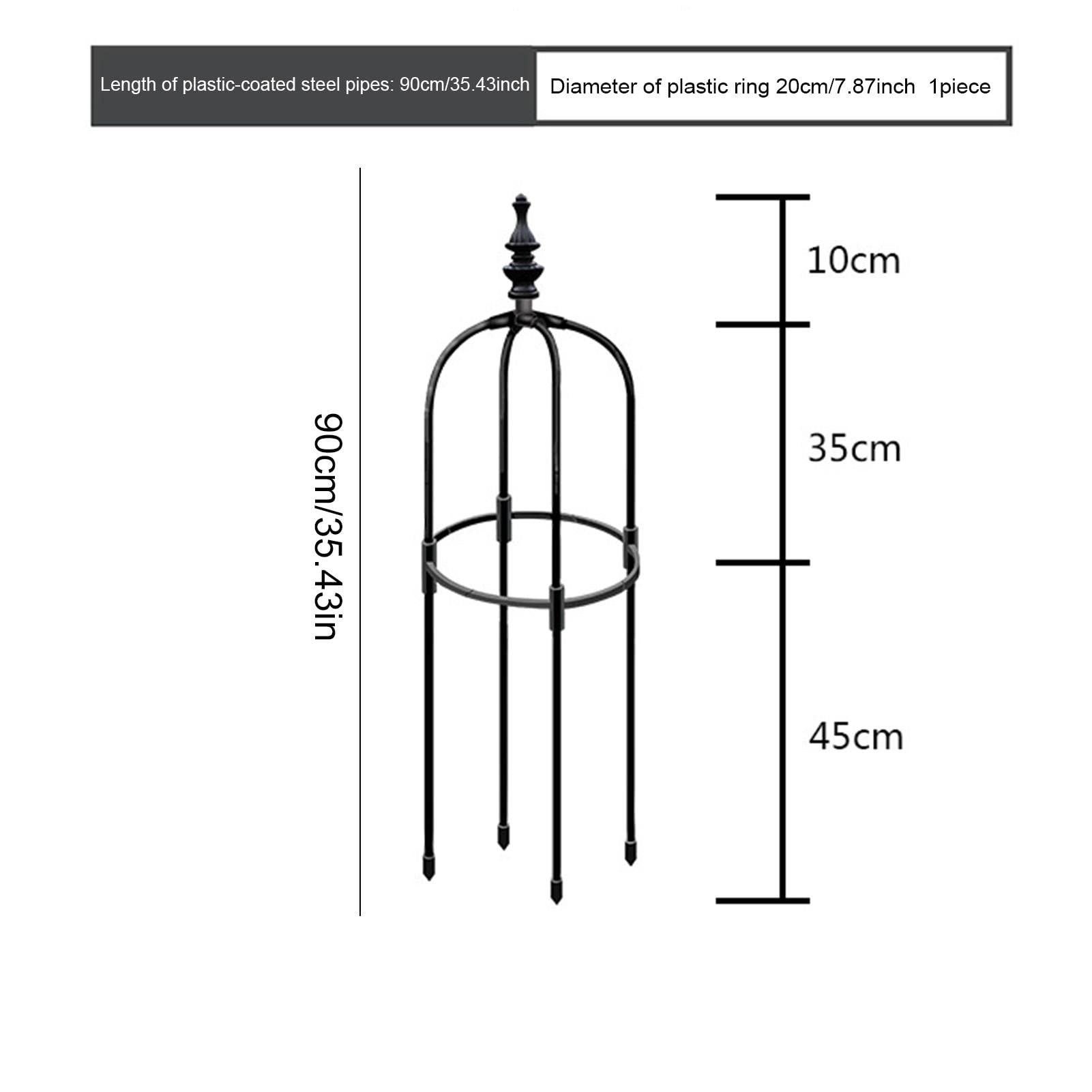 Garden Obelisk Trellis - Metal Climbing Plant Support - Tower Vine Supports 90/120/150cm, Black, 90CM*1PC - Image 2