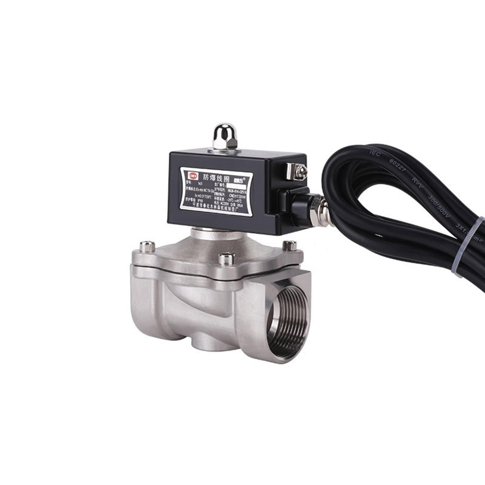 DLTBYWAQZ 1" Normally Closed 304 Stainless Steel Explosion-proof Solenoid Valve For Gas natural gas(230VAC)