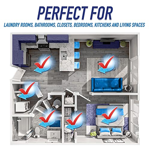 Damprid Fragrance Free Drop 4 Pack-15.8 Oz. Refill Tabs-Moisture Absorber, From Numerous Environments And Remove Foul Odors #TOP2