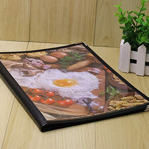 Couvertures Menu Restaurant Croerma - 2 Pièces Transparentes A4, Style Livre 4 Pages