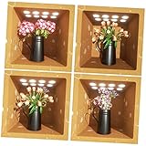 POPETPOP 1セット 装飾 絵画 壁 ステッカー 花柄 花 花瓶 壁 ステッカー 寝室 花瓶 4個