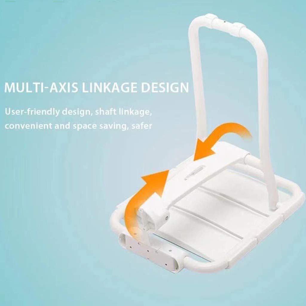 Asiento de Ducha Abatible, Asiento de Ducha Abatible de Pared Antideslizante, Taburete de Baño Seguro para Ancianos, Mujeres Embarazadas, Personas Discapacitadas, Ahorro de Espacio En La Ducha