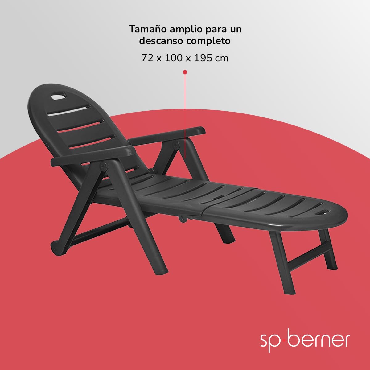 SP Berner Tumbona de jardín Caiman Blanca