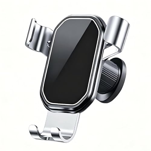BCRFUKS Car Phone Holder for Mondeo MK V Hatchback (CE) 2015-2025, Gravity Air Vent Phone Mount Hands Free Mobile Phone Holder for Car 360° Rotatable Smartphone Stand,Mirror Silver