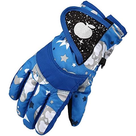 Eastlion Kinder Skifahren Handschuhe Verdickung Winter Baumwolle Kalt Sport wasserdichte Winddichte Schnee Fäustlinge Cover