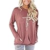 ZILIN-Womens-Casual-Letter-Print-Crewneck-T-Shirt-Long-Sleeve-Tunic-Tops-Sweatshirt-with-Pockets ZILIN Sweatshirt for Women Long Sleeve Crewneck Pullover Graphic Loose Fit Tops Shirts with Pocket