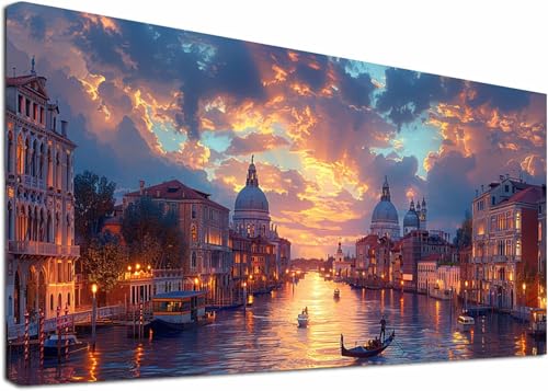 Diamond Painting Grande 60x120cm, 5D Diamond Painting Adultos Atardecer, DIY Manualidades Adultos Paisaje, Cuadro Diamantes Punto de Cruz, Pintura de Diamante para Decoración Hogar Regalo 5-4572