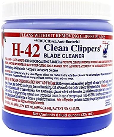 H-42 Clean Clippers Blade Cleaner Virucidal Anti-Bacterial 8oz