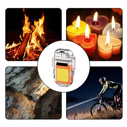 Encendedor eléctrico doble arco USB naranja miniatura 7