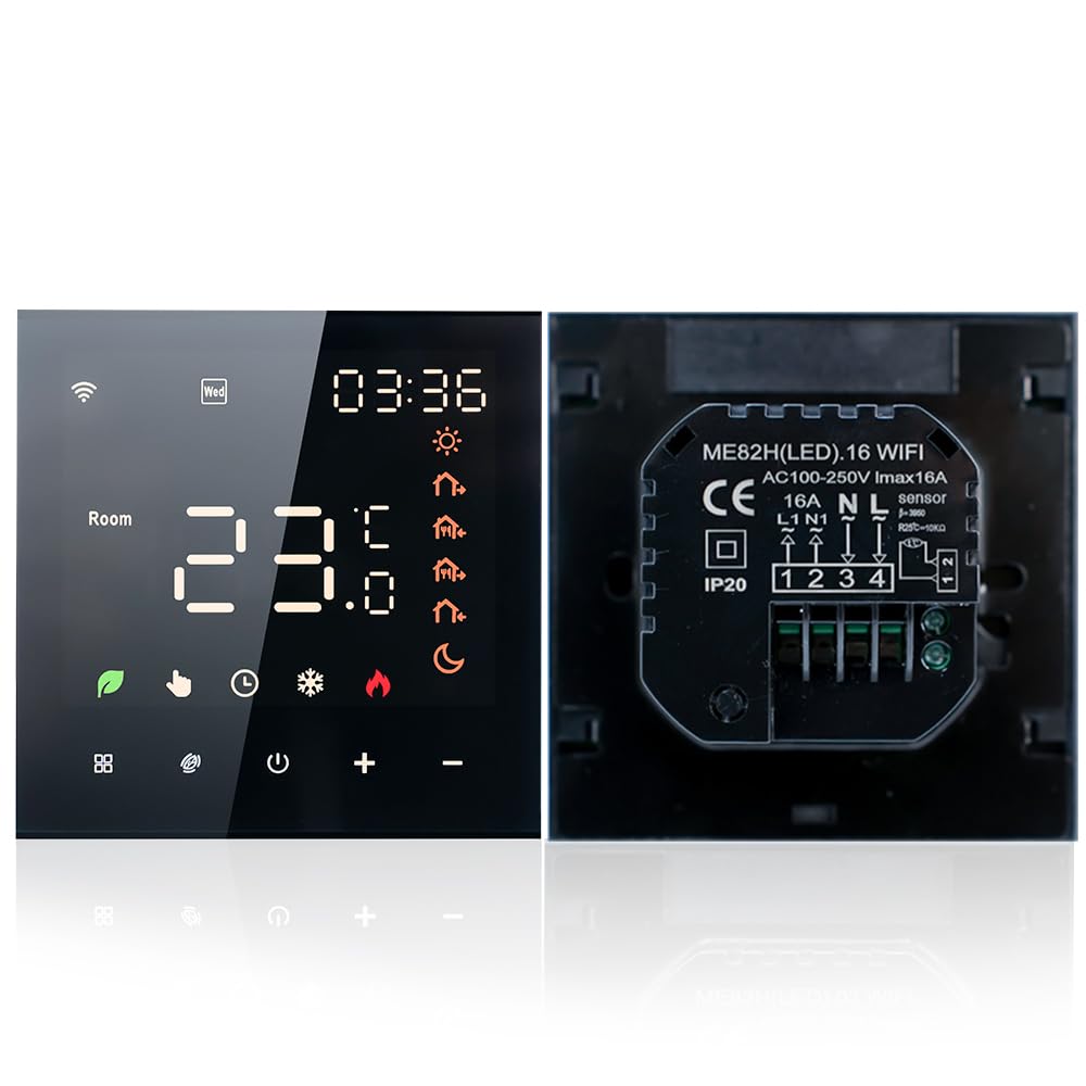 Termostato Controllo vocale 16A Display LCD digitale programmabile Touchscreen Termostato per riscaldamento a pavimento Termostato digitale intelligente da parete per