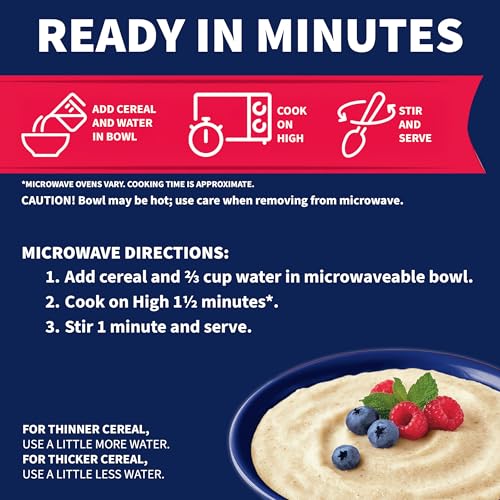 Image of Cream of Wheat Instant High Protein Hot Cereal, Original, 1.34 Ounce, 6 Packets