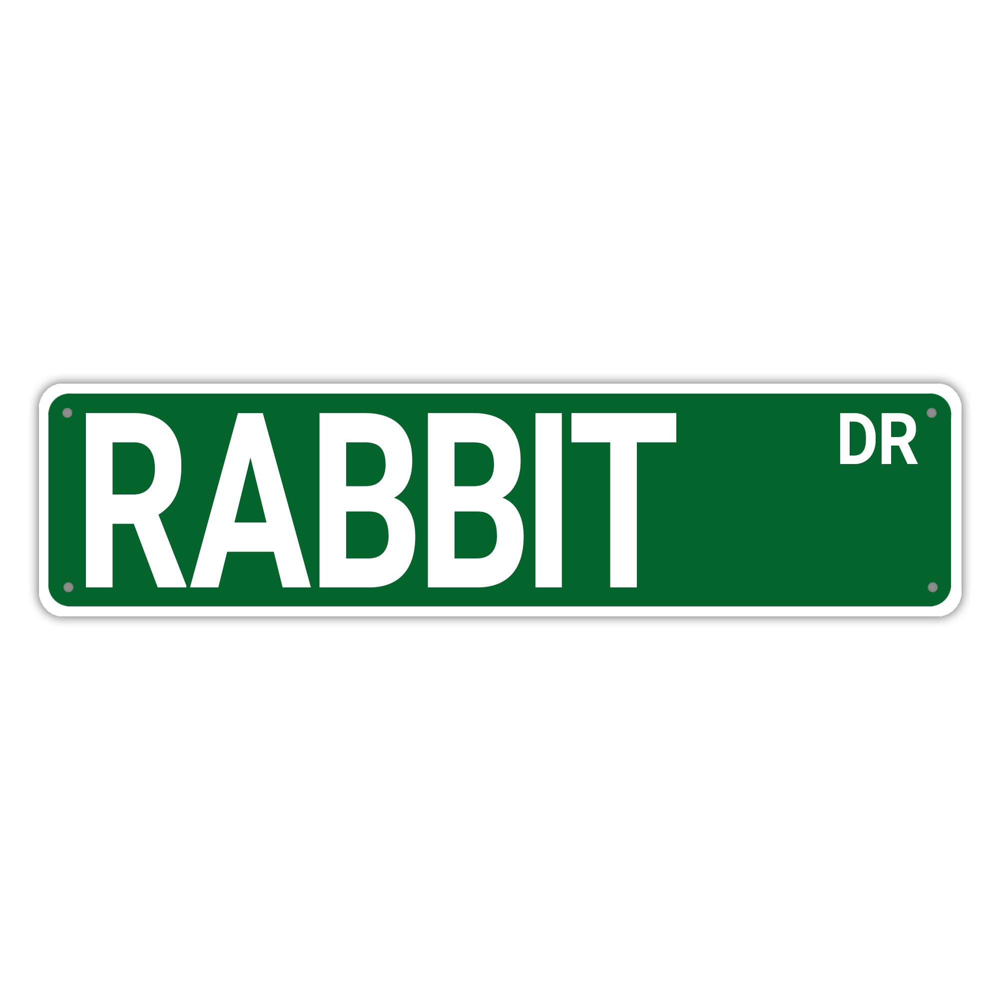 Rabbit Dr Retro Tin Signs Aluminum Metal Sign Gift for Home Kitchen Garden Wall Yard Coffee Art Plaque Decor 4x16 Inch