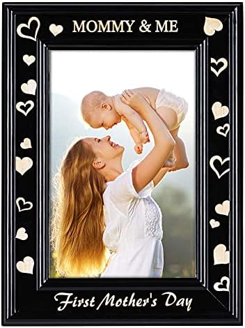 Hohomark First Mothers Day Picture Frames for Mom from Baby Mommy and Me 1st Mothers Day Photo Frames for New Mom New Baby Mom to be Newborn New Parents Boy Girl Baby Nursery Decor