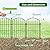 FOREHOGAR Metal Garden Fence 17in (H) x 10ft (L), 10 Panels + 11 Stakes Dog Fence Border Fence Animal Barrier, No Dig Garden Fencing for Yard Flower Bed Patio Outdoor, CTW1710 Black