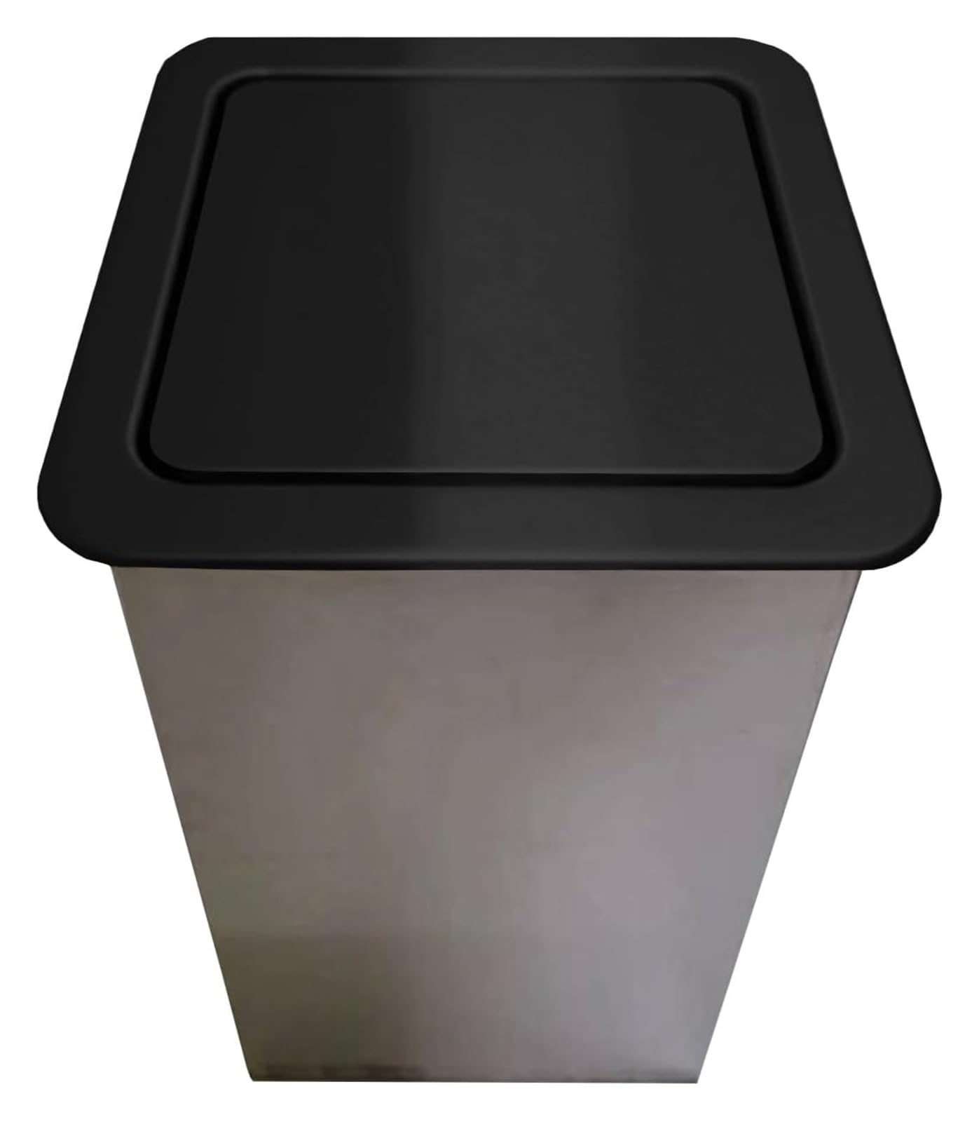 Built-in Countertop Trash Bin Lid， Recessed Countertop Trash Bin Lid, Built-in Waste Chute with Flap Cover(Black,430)