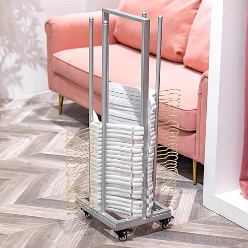 Support de rangement de cintres avec roulettes pour simplifier la buanderie familiale - 5