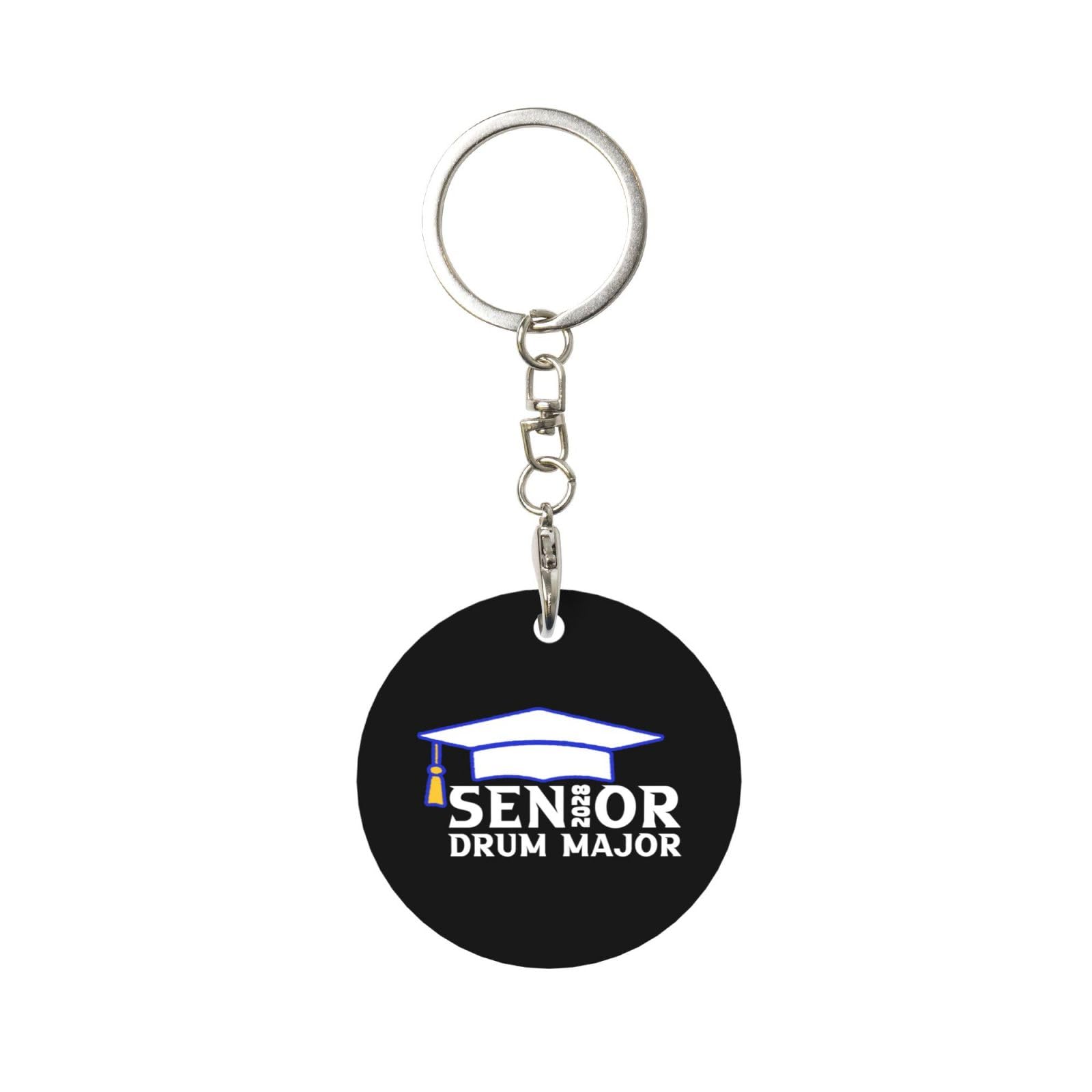 Kangweida Senior 2028 Drum Major Durable Aluminum Round Keychain Stylish Useful