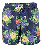 Polo Ralph Lauren Mens Traveler Floral Print Beachwear Swim Trunks Navy M