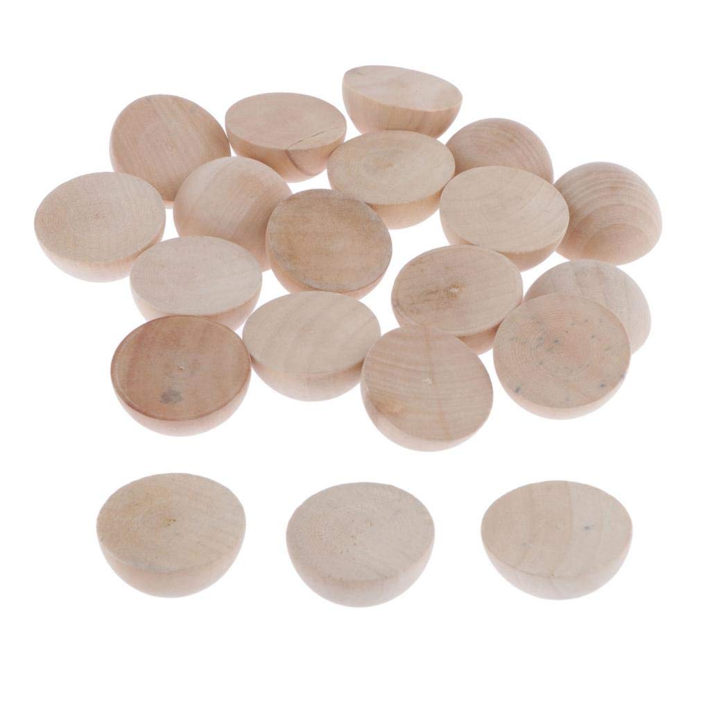 20pcs Wood Half Split Balls Hemisphere Half Craft Ball Kids DIY Projects 3cm-image-22