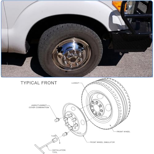 Image of 16 inch Stainless Steel Dually Wheel Simulator for 1999-2004 ford F350 pickup