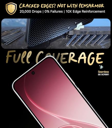 Image of Lensarmor Compatible with Oppo Reno 15c Screen Protector (1 Pack) - Premium 0.15mm Ultra-Thin Tempered Glass, Military-Grade Protection, Ultrasonic Fingerprint Compatible & Case-Friendly Design