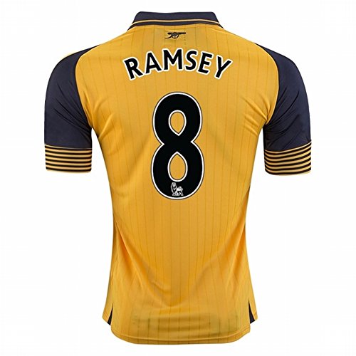2016 2017 Aaron Ramsey dell' Arsenal 8 lontano calcio soccer jersey in oro per nuova stagione