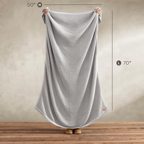 UGG Luna Cotton Throw Blanket, Knit Blanket, 50" x 70", Chambray - image 7