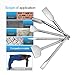 6-Piece Chisel Set for SDS Plus Bits Tile Grooving Scraping Flat Point Scaling Chisels Hammer Drill Tool Set for Tile Masonry Concrete Brick Stone Work 40Cr Steel Drill Bit Set w SDS Plus Shanks
