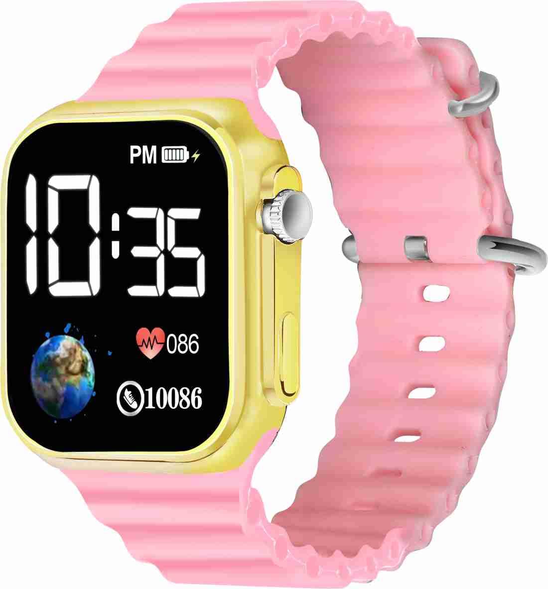 Digital Earth Ultra Look Logo Metal Dial Pink Girls Watch (B0CK4HPQDV) Amazon Price History, Amazon Price Tracker