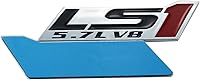 Vista 5 de 2 calcomanías LS1 5.7L V8 para guardabarros, placa de identificación (rojo cromado)