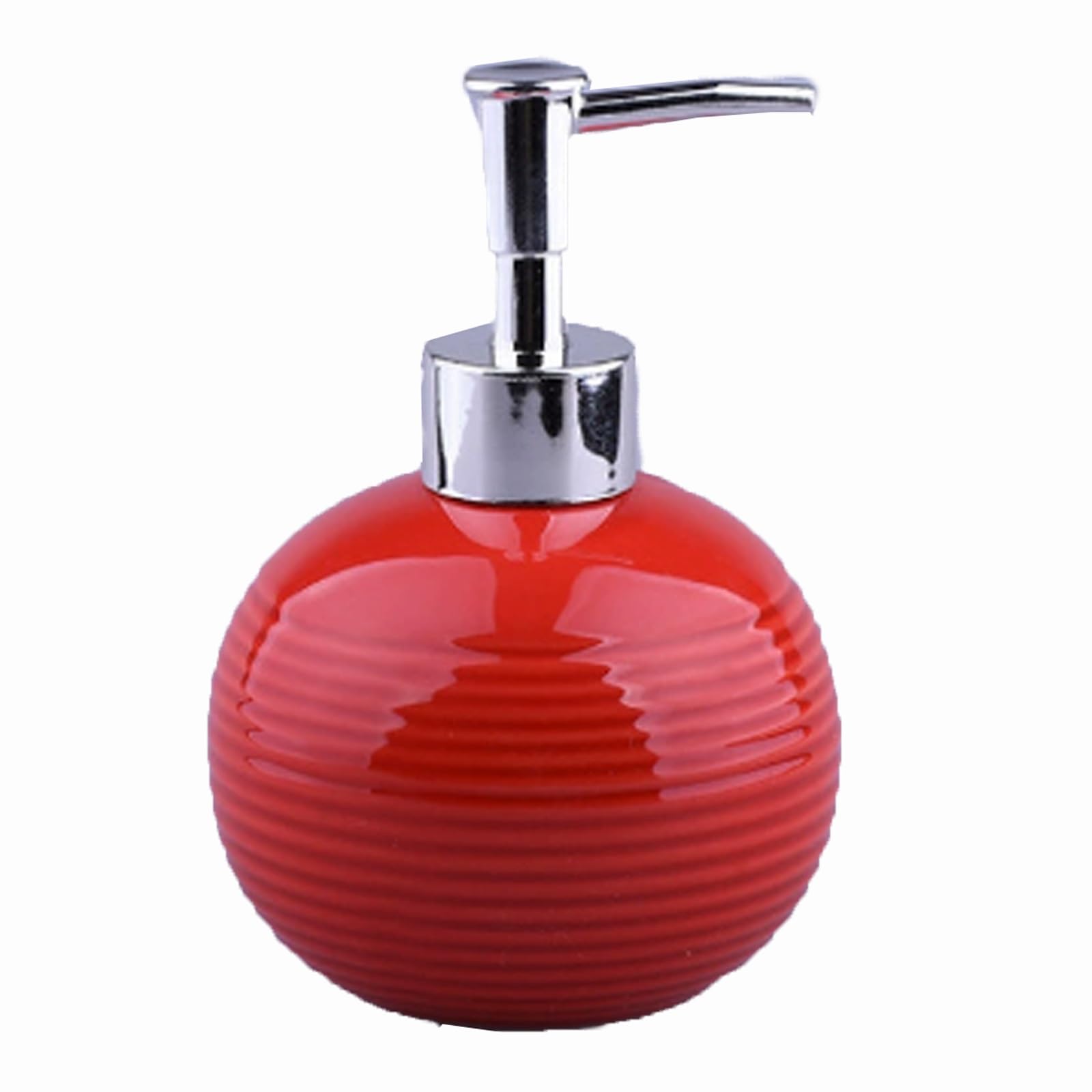 Kxaoxgrc Red Glass Soap Lotion Dispenser Set, Ceramic Hand Soap Dispenser Multicolor 350Ml For Hotel Bathroom Kitchen(Red)