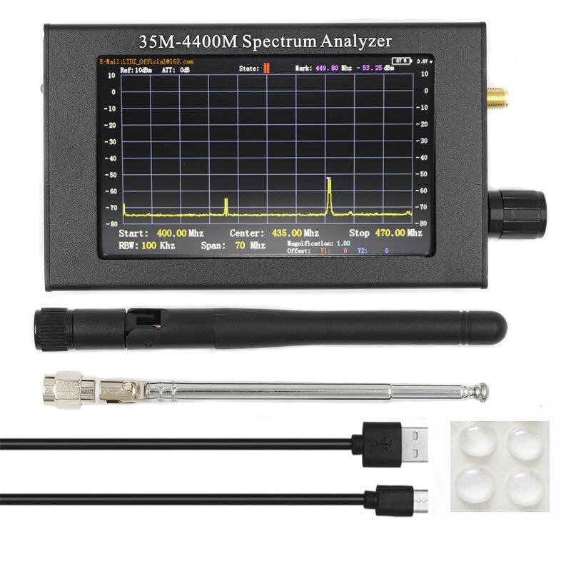 VIDOO Analizzatore Spettro 35M-4400MHz Schermo LCD 4,3 Pollici Portatile Semplice Misurazione Segnale Interfonico