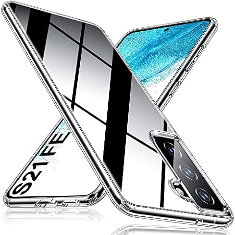 HOOMIL Full Clear Designed for Samsung Galaxy S21 FE Case, Not Yellowing Slim Thin Shockproof Protection - Transparent Cover