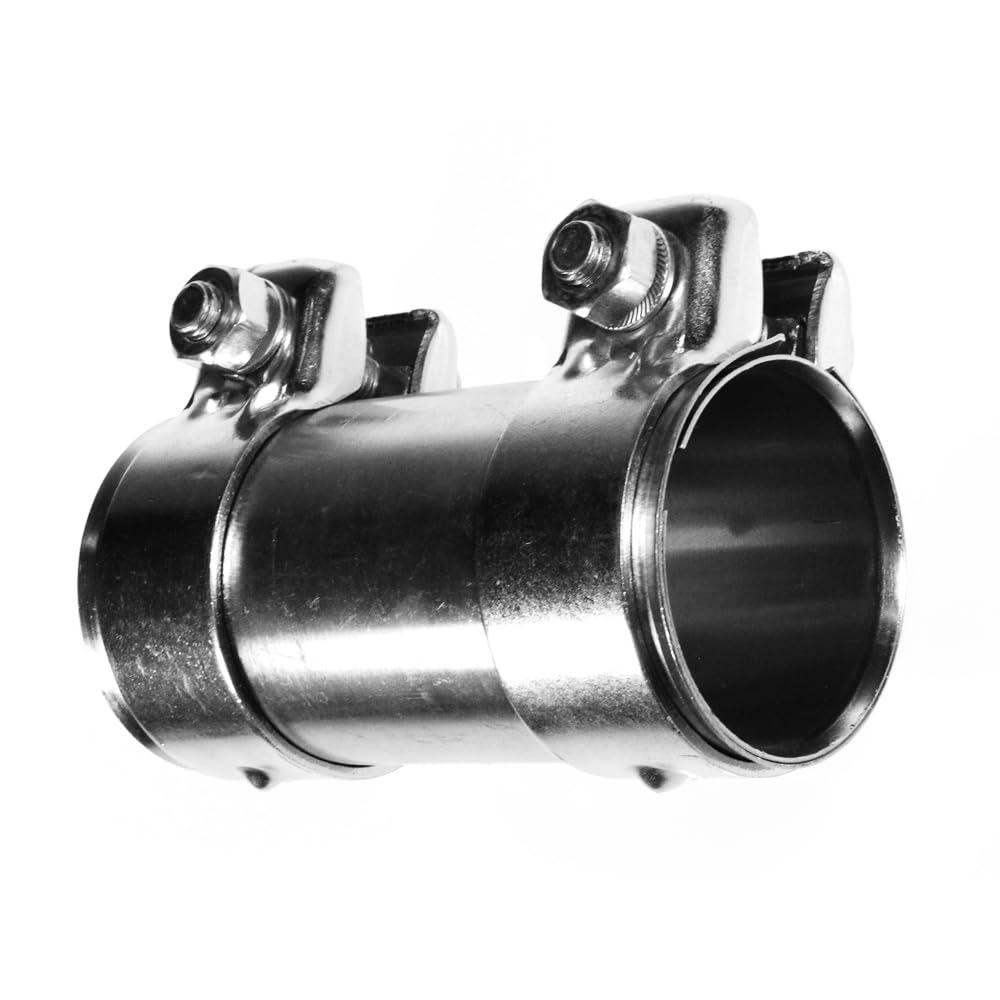 E-Tech Silver Exhaust Joiner Adjustable Between 53Mm To 57Mm Diameter, 125Mm L - Ec013