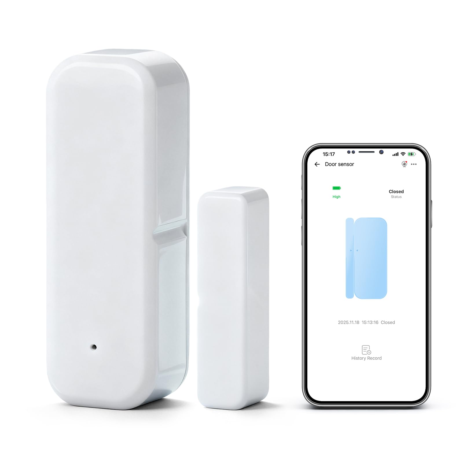 Zigbee - Alarma para puerta y ventana, funciona con Alexa y Google Assistant, aplicación eWeLink para sistema de alarma de apartamentos, ZigBee 3.0 Hub requerido