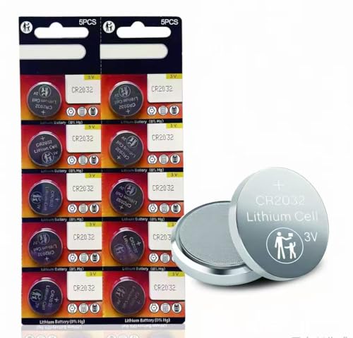 Batería de Litio CR2032 en Pack de 10, 3V