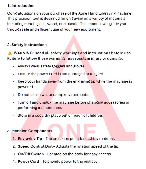 Aone Handy Electric Carbide Tip Engraving Machine to Engrave/Scribe/Etching on Metal, Plastic, Leather Vibrating Type Multipurpose for Vessels, Utensils, Jewellery/Model Making, Hobby Craft DIY 4