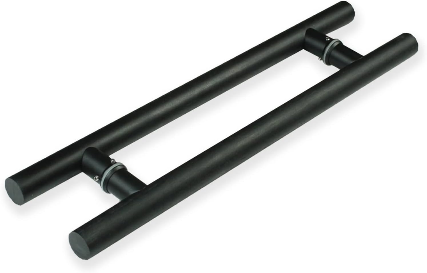 Wooden Barn Door Handle Set Heavy Duty Black 59" Long Pull Bar Handle for Glass Doors Double Sided Push/Pull Design