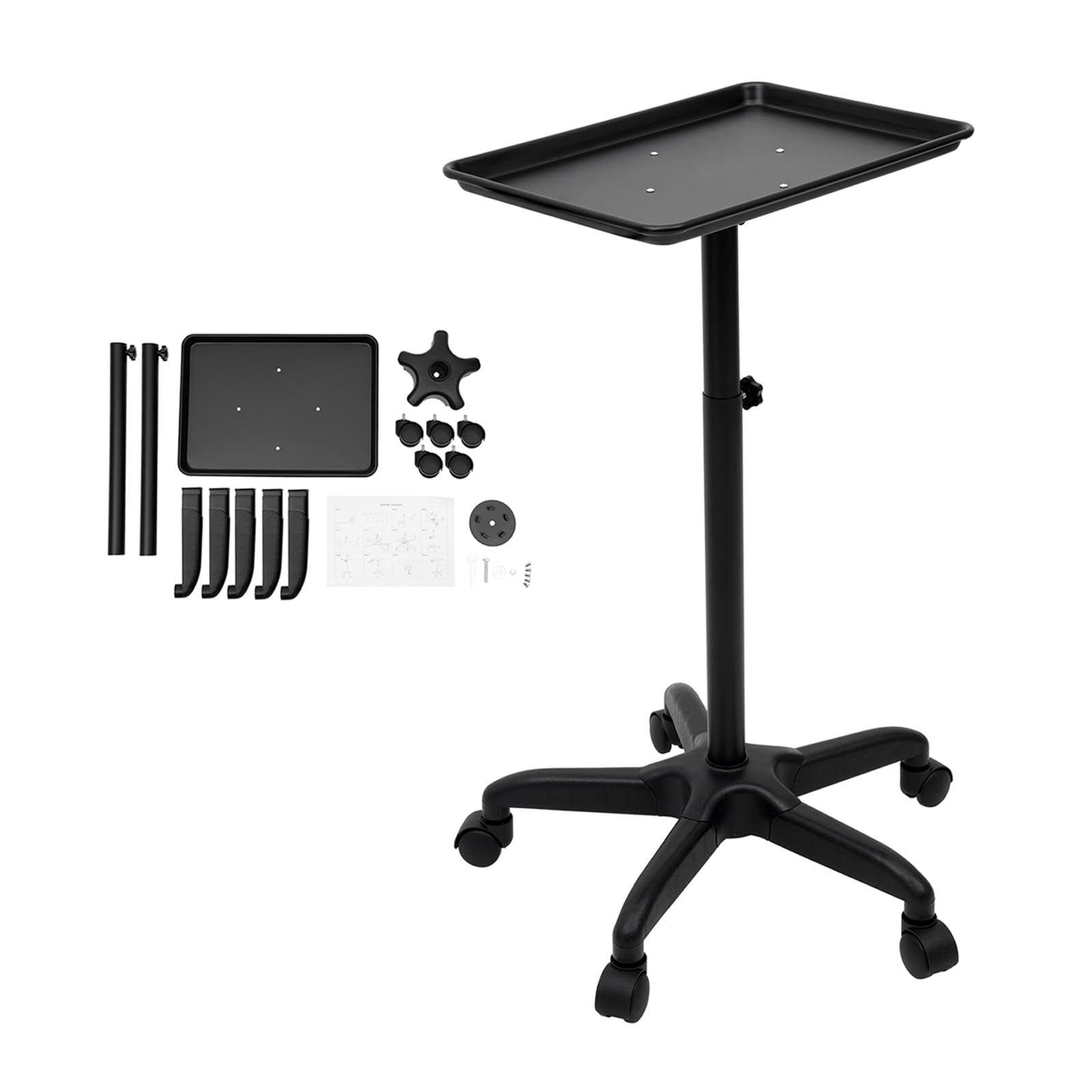 Chariot de coiffeur en aluminium, capacité de charge de 6 kg