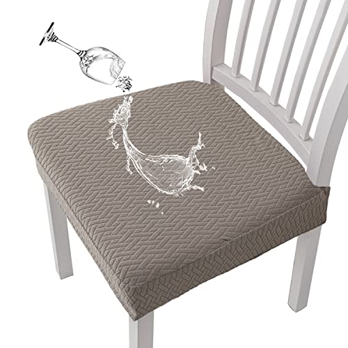 BEAUTEX Lea - Set Di 6 Coprisedia Elasticizzati In Microfibra Vellutata, Colore Grigio Chiaro
