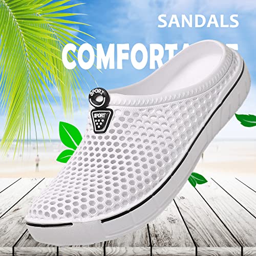 Fliozy Women's Garden Clogs Shoes Men's Beach Water Shoes Slippers Sandals Breathable Casual Lightweight Outdoor Walking Shoes Unisex White 38 #TOP2